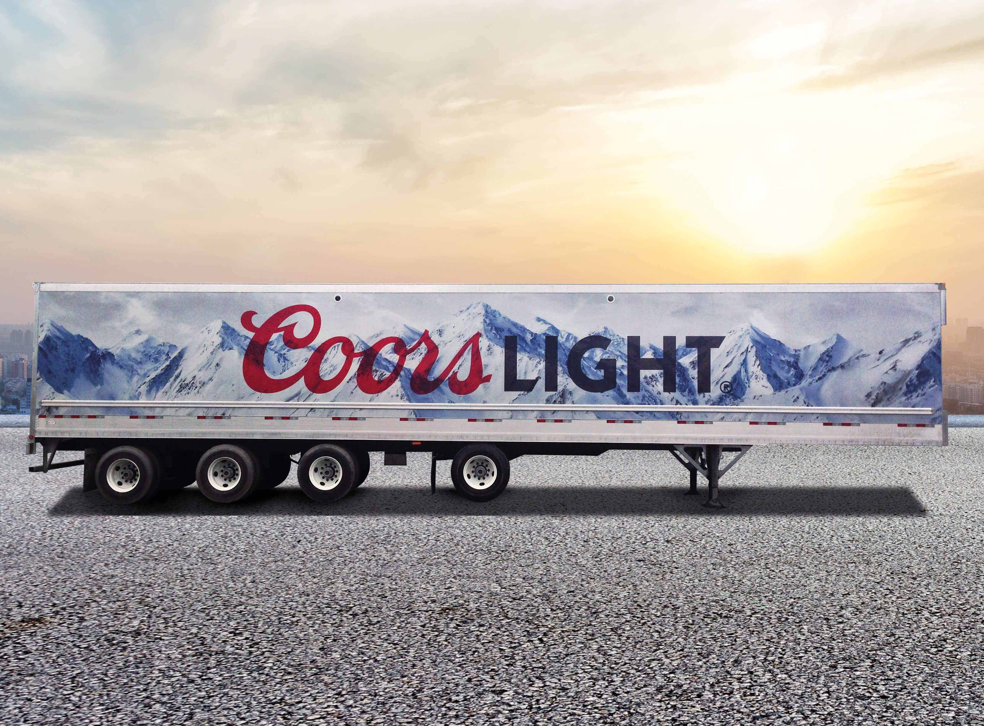 Lettrage d'un camion Coors Light par Turbo Images